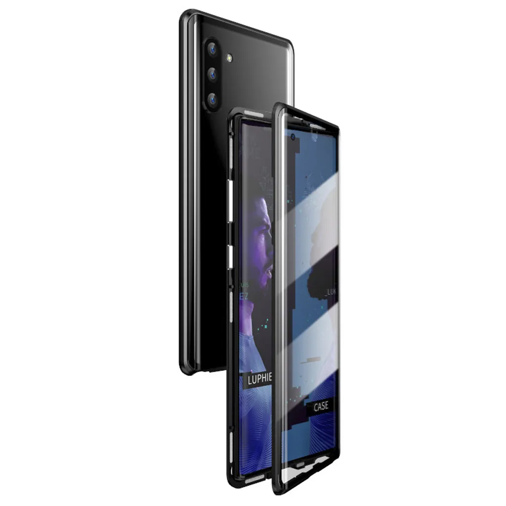 Магнитный чехол для телефона samsung Galaxy Note 10/10+ Адсорбция металлический бампер стеклянный чехол для samsung Galaxy Note 10#3