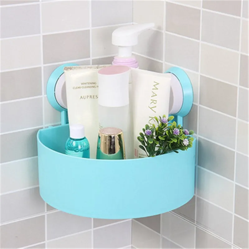 

Triangular Strong Sucker Bathroom Rack Bathroom Toilet Storage Shelf Wall Hangers Bathroom Corner Bracket