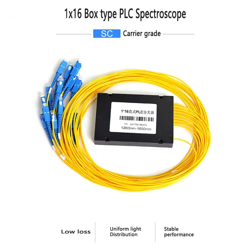 Langzhi 1x16 Plc волоконно оптический сплиттер Тип коробки Кассетный волоконный кабель