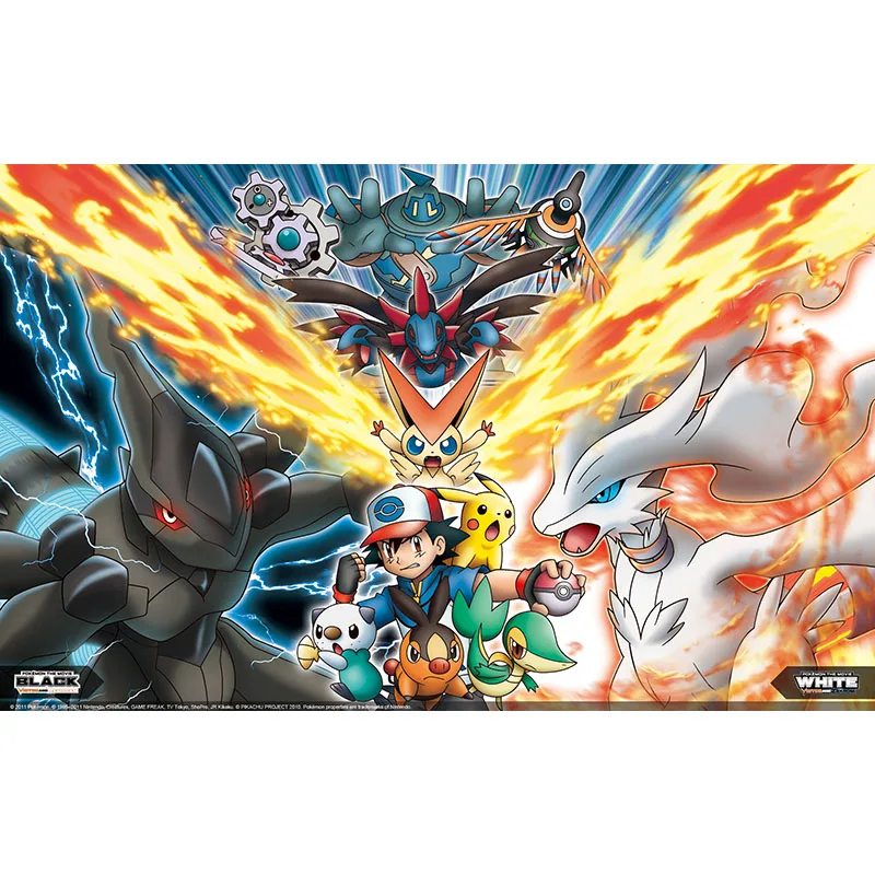 Takara Tomy Покемон Snivy Victini Tepig Oshawott Пикачу коврик для игр настольная карточная игра