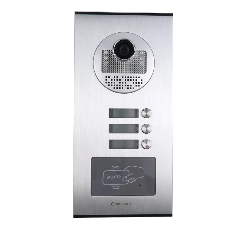 Apartment 7" Color Video Door Phone Intercom System 3 Monitors+ RFID Access Door Camera 3 Buttons+ Electric Lock FREE SHIPPING