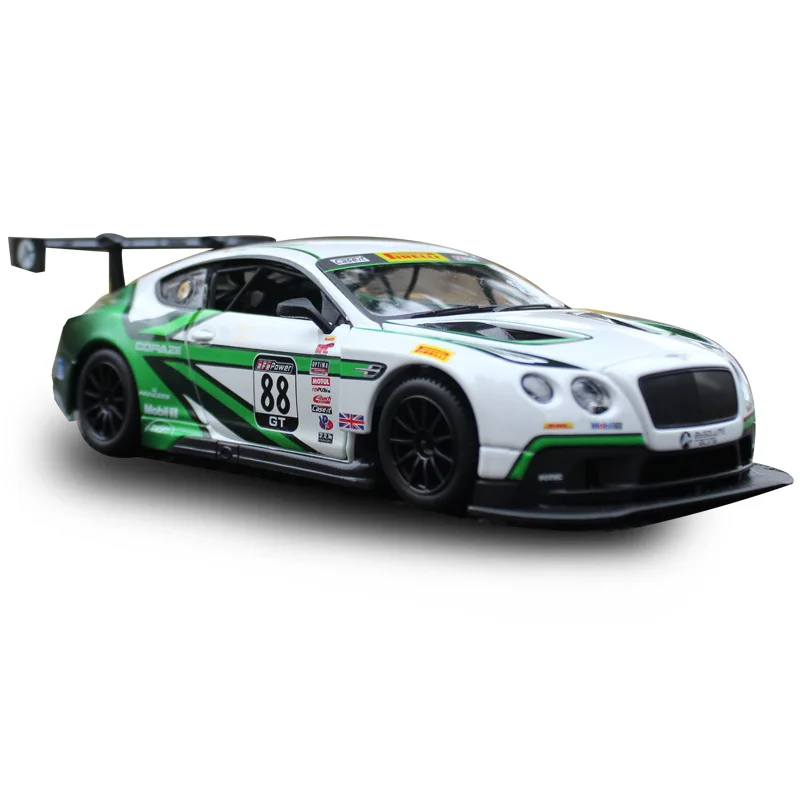 Bburago 1:24 Bentley Континентальный GT3 трек версия трансформер сплав модель автомобиля Моделирование Украшение автомобиля коллекция Подарочная игрушка