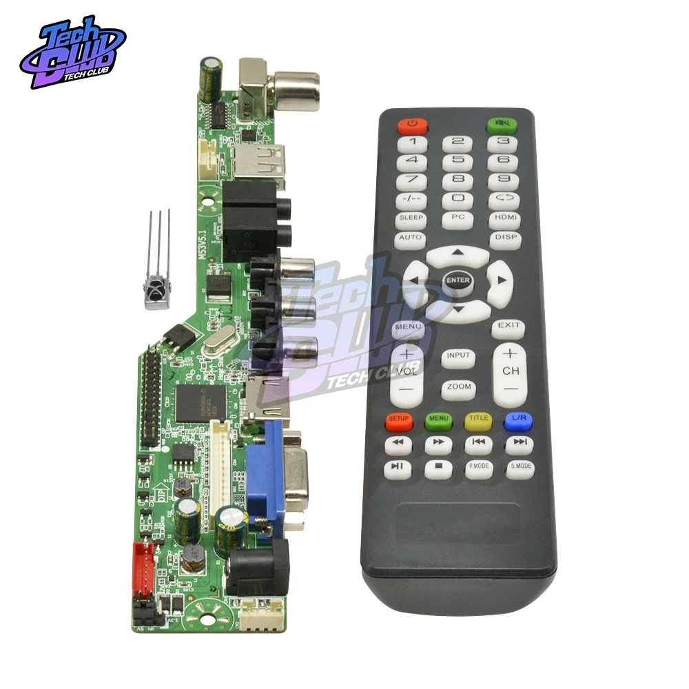 Модернизированный цифровой сигнал lcd tv управление Лер драйвер платы VGA/HDMI/AV/tv/USB интерфейс драйвер платы с английским пультом дистанционного управления