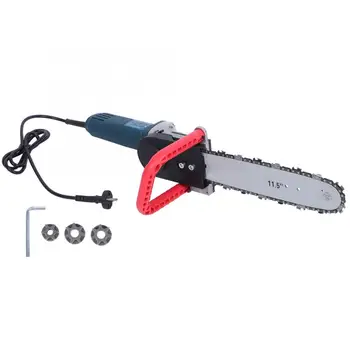 

220V DIY Chainsaw Bracket Set for Electric Angle Grinder to Chain Saw Converter Woodworking Tool AU Plug