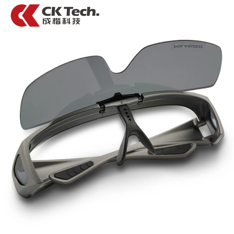 CK Tech. Поляризованные очки для езды на открытом воздухе, для велоспорта, спортивные мужские и женские солнцезащитные очки, ветрозащитные, анти-песочные очки, регулируемые носовые упоры
