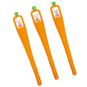 

1 Piece Gel Pen Korean Stationery Cartoon Cute Carrot Rabbit Bunny Hare Creative School Office Gift Supplies sweet lovely pretty