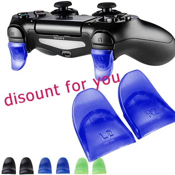 

1 Pair L2 R2 Buttons Trigger Extenders Gamepad Pad for PlayStation 4 PS4 Slim/Pro Controller Accessories 2Pcs Buttons Trigger