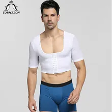 TOPMELON Корректирующее белье для мужчин, большие размеры, Корректирующее белье для похудения, Корректирующее белье с вырезами, топы для похудения, мужские топы