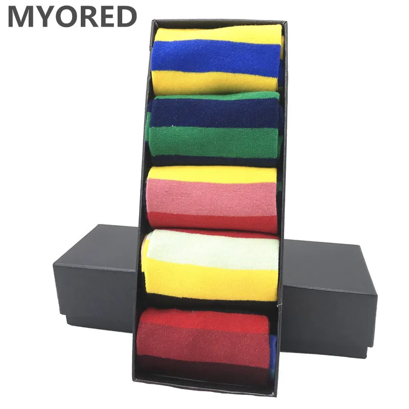 MYORED Прямая поставка 5 пар/лот горячая Распродажа sokken длинная Повседневная
