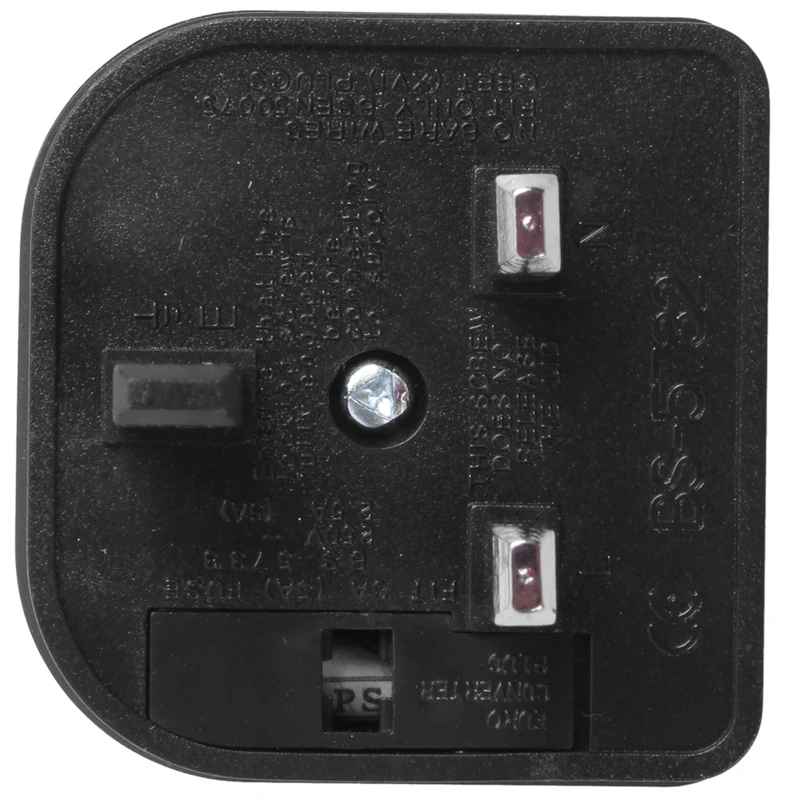 Евро 2 Pin to 3 Pin переходник черный