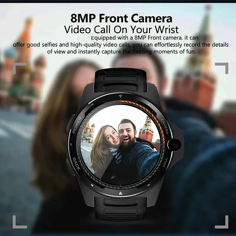 - Dual System Zeblaze THOR 5 4G LTE Smart Watch Quad Core 2GB RAM 16GB ROM 8MP Front Camera Heart Rate Monitor Sport Watch Men
