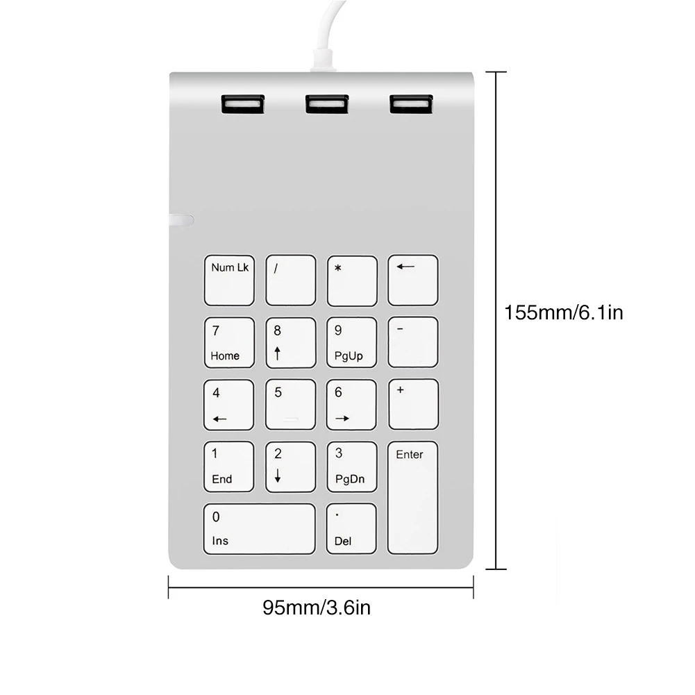 18 клавиш, цифровая клавиатура, USB 2,0, простая в эксплуатации, аксессуары для компьютеров, портативная цифровая клавиатура, многофункциональная, проводная, ультра тонкая