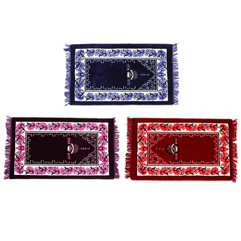 

Muslim Prayer Rugs Velvet Fabric Classic Salat Islamic Moroccan Printed