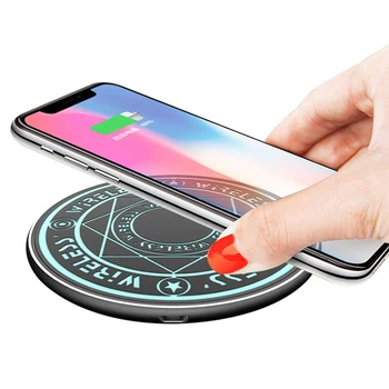 

Magnetic Wireless Qi Charger Optical Array 10W Circle Quick Charging Station For iPhone 8 X XS XR Plus Huawei P30 S9 Xiomi MIX 9