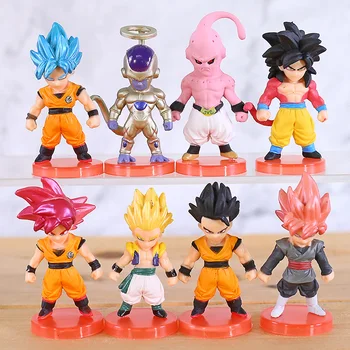 

Dragon Ball SUPER Super Saiyan God Son Goku Gohan Gogeta Majin Buu Freeza PVC Figures Toys 8pcs/set