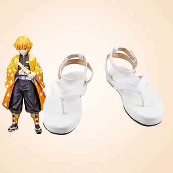 

Anime Demon Slayer: Kimetsu no Yaiba Agatsuma Zenitsu shoes cosplay adults men and women boots shoes Halloween Fashion sandals