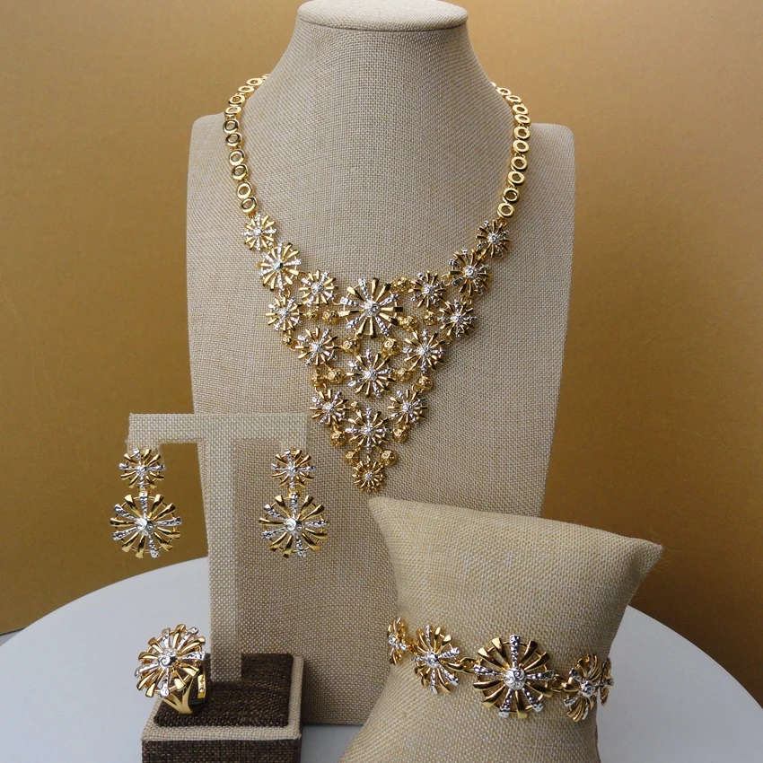 Yuminglai Dubai Costume Jewelry Fashion Jewelry Sets For Women Two