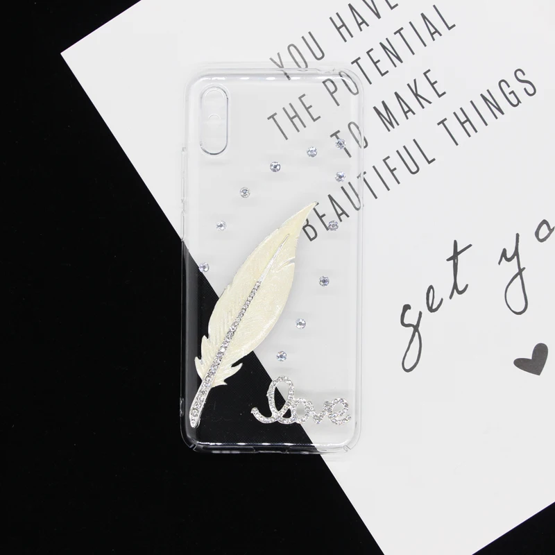 

Case For RedMi 9A 9C 9 10X 4G Note 9 Pro 9 8 Pro Fashion DIY Shiny Diamond High Quality Acrylic PC Hard shockproof Back Cover