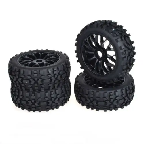 

RC Tire 4pcs 17mm High Stability Hub Wheel Rim for 1/8 Off-Road RC Car Buggy KYOSHO HSP Sand Tire Rc Car Parts 1/8 Sand Tire