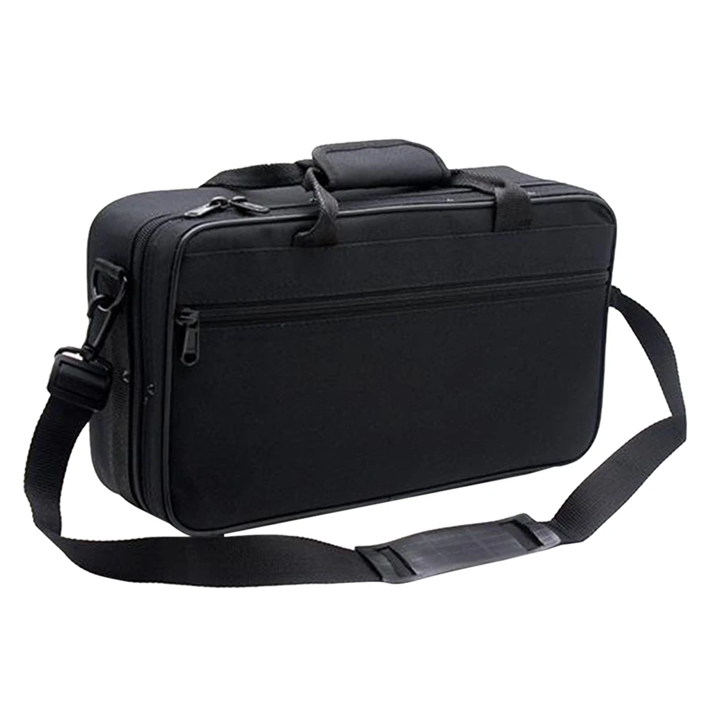 Black Foam Padded Thicken Oxford Cloth Sotrage Bag Clarinet Box Case with Handle Strap Clarinet Protective Case Storage