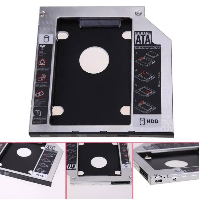 9,5 мм Универсальный SATA 2 HDD SSD жесткий диск Caddy forCD/DVD-ROM Оптический отсек
