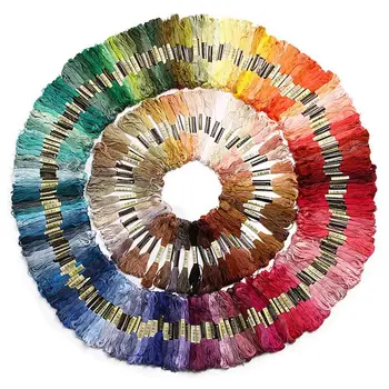 

Hot Cross Stitch Thread Pattern Art 447 Colors Kit Chart Embroidery Floss Skeins New Sewing (Pack for 447pcs different colors)