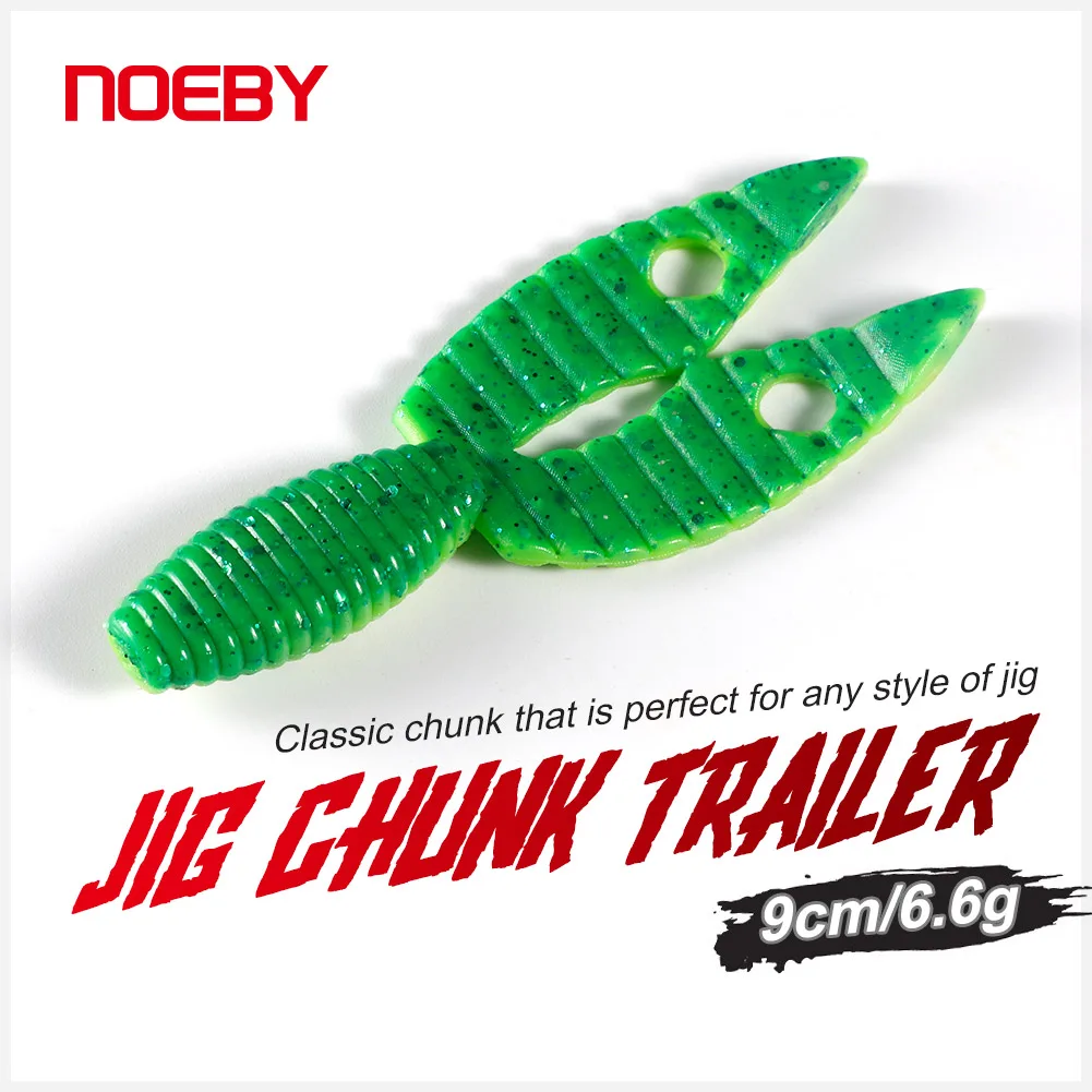 NOEBY Chunk Jig Anhänger Silikon Weicher Köder 90mm Craws Künstliche Weiche Köder Wobbler Swimbait für Bass Fishing Lockt Zubehör
