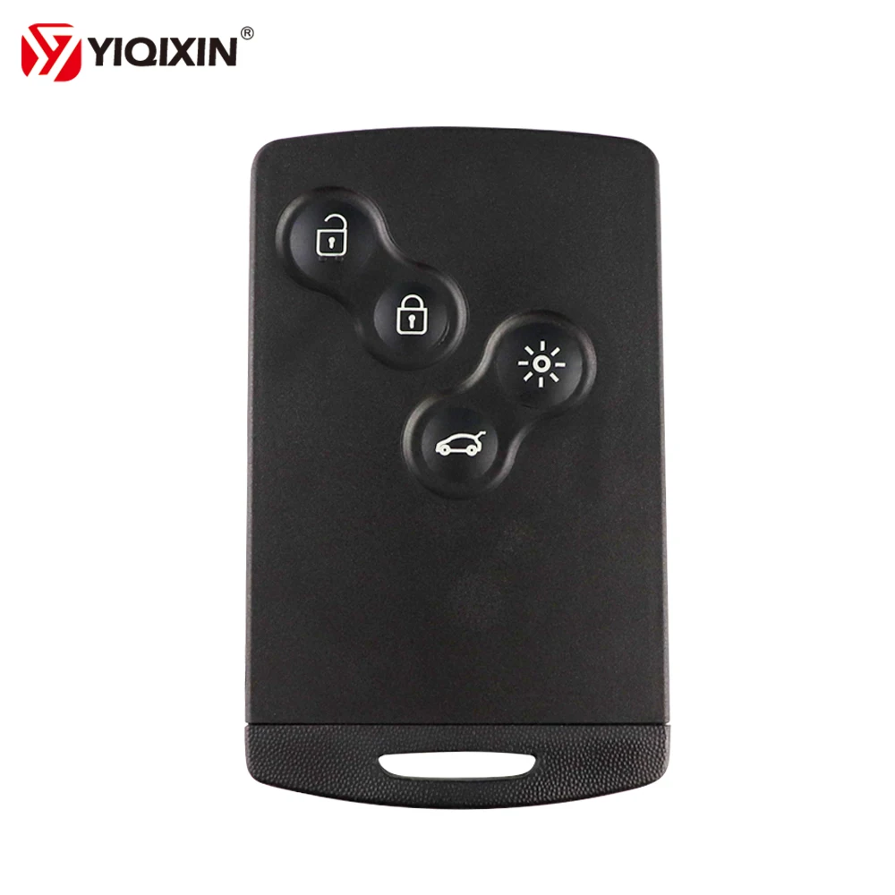 

YIQIXIN 4 Button For Renault Laguna Koleos Megane Fob Remote Smart Card Key Case WIth Insert Small Key Blade Original Key Shell