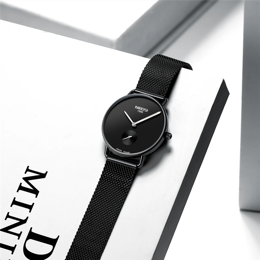 Часы наручные NIBOSI женские кварцевые роскошные брендовые простые элегантные