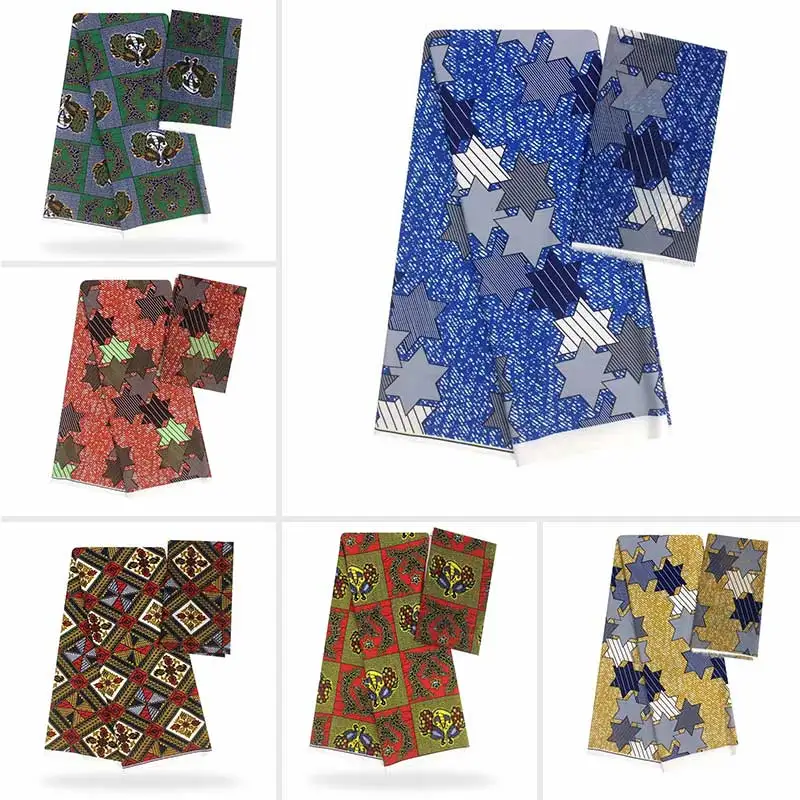 Горячая высокого качества искусственный шелк Африканский принт ткань нигерийская Анкара Африканские Восковые принты! YB01