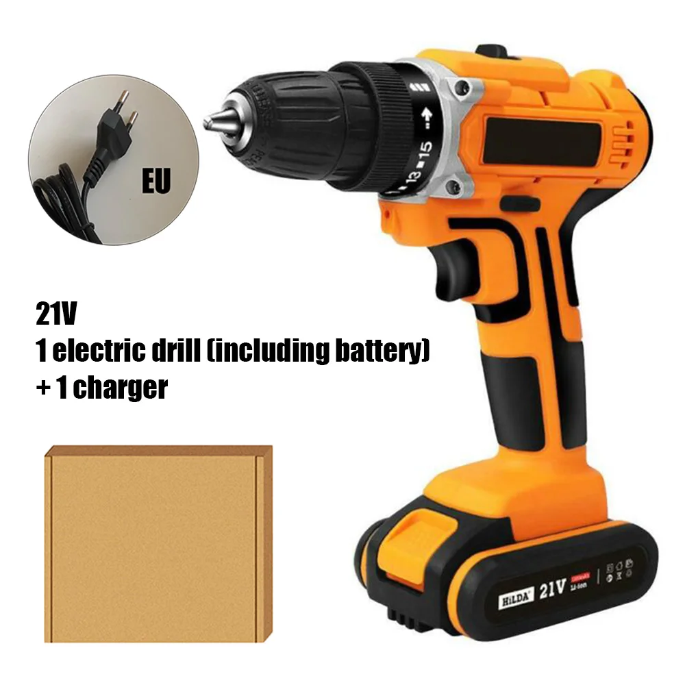 

2020 Hot Sale 21V Cordless Electric Drill Screwdriver Wireless Power Driver With Battery Kit Brand New And High Quality
