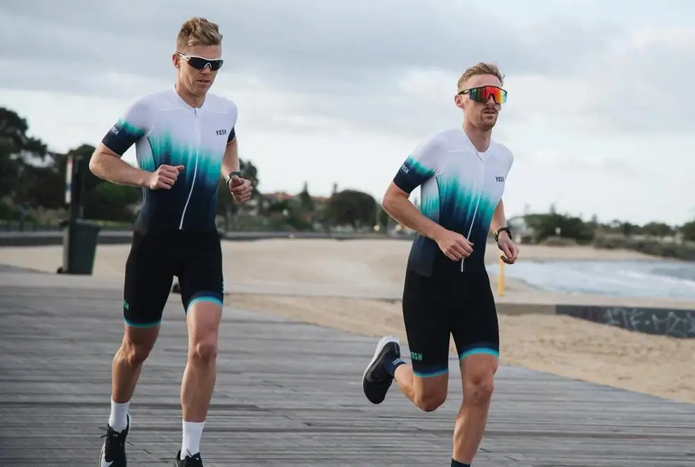 Триатлон полный тело трикостюм Быстросохнущий короткий рукав Велоспорт Skinsuit одежда для плавания Бег езда roupa ciclismo go pro