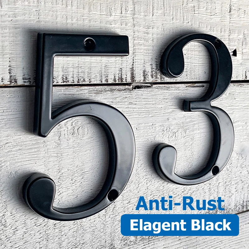 Черный 4 &quot101 мм цифры на дверь современный номер дома для двери адрес Домашний