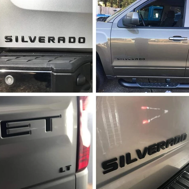3D приподнятые и сильные клейкие наклейки буквы значок эмблема для Silverado LT 1500 2500Hd
