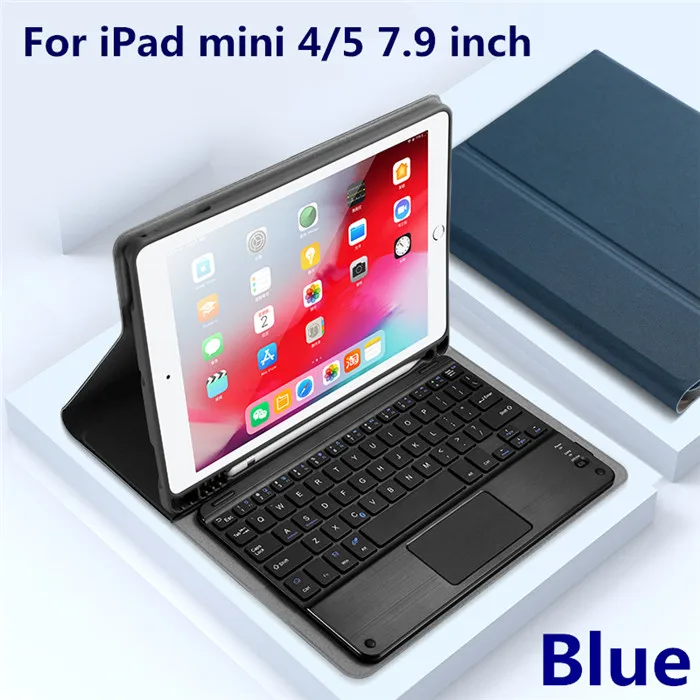 T7906-blue Тачпад Клавиатура Чехол для iPad 9,7 Air 3 10,5 Pro 11 mini 5 7,9 дюймов Чехол коврик для мыши и клавиатуры Чехол для iPad 9,7 чехол - Цвет: T7906-blue