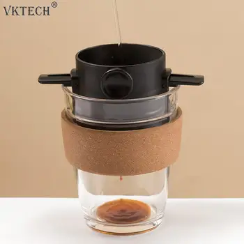 

Foldable Reusable Coffee Filter Mesh Drip Coffee Tea Holder Stainless Steel Coffee Maker Machine Funnel Cup Cafe Brewer Tools