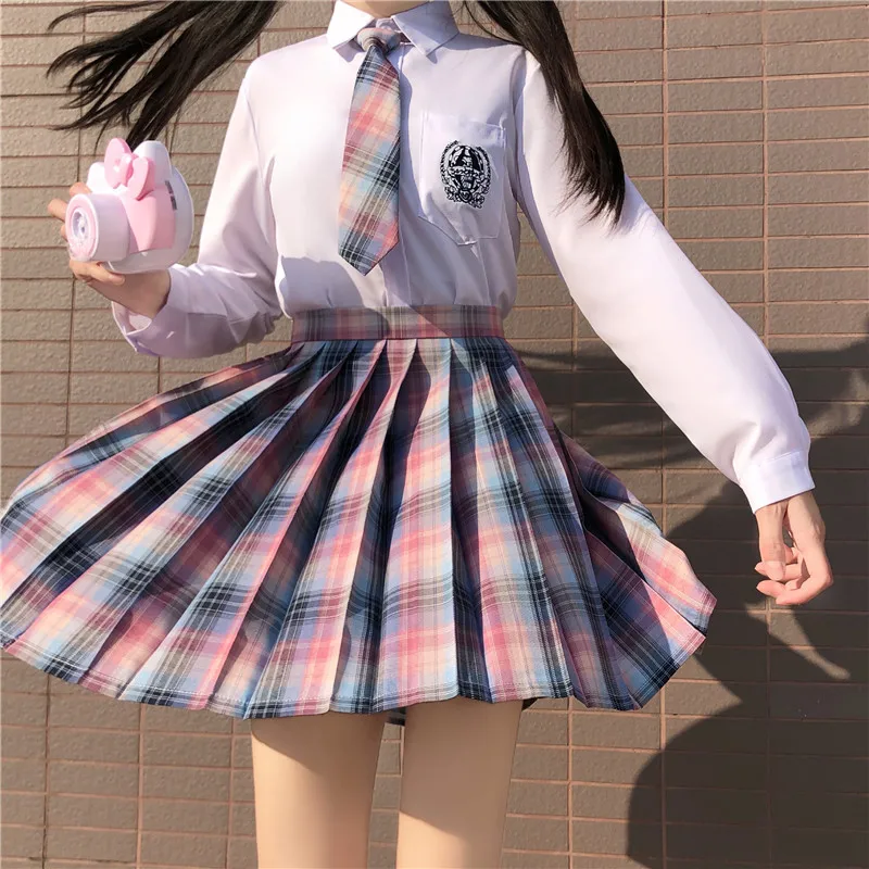Школьная Униформа аниме юбка Японский Корейский JK костюм женщина Harajuku средней