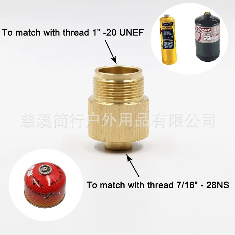 

Outdoor Gas Tank Connector American-Style Gas Tank Go Flat Tank Adapter with Self-closing Gas Converter Copper Adapter