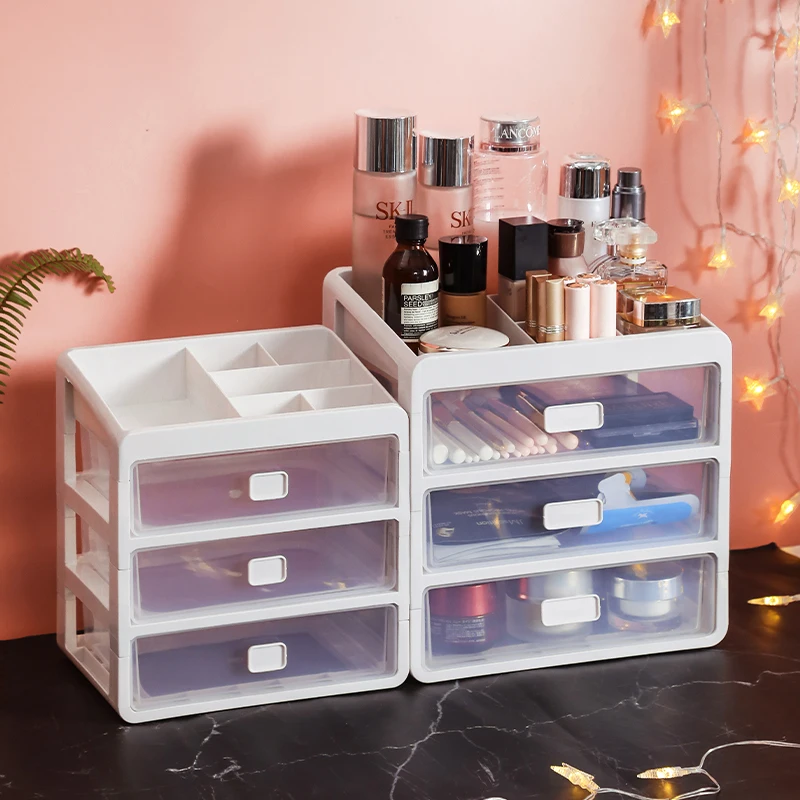 Desktop Sundries Storage Box Cosmetic Jewelry Organizer Makeup Brush Holder Make Up Container Nail Polish Lipsticks Bin | Дом и сад