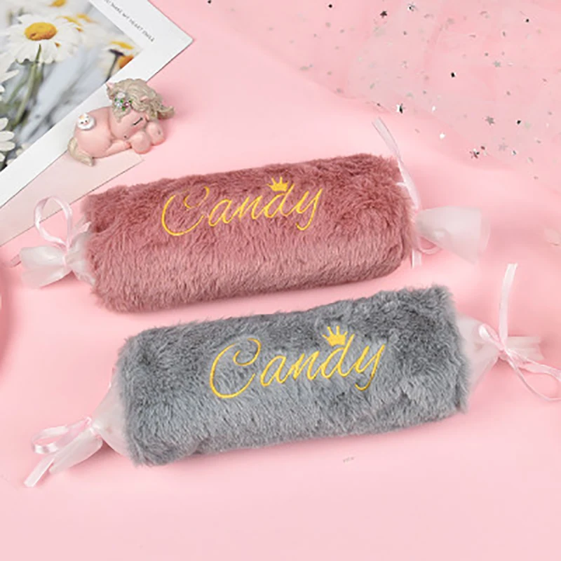 

Creative pen boxes color contracted the boys and girls candy soft pen bag of girl students mind simple pencil case