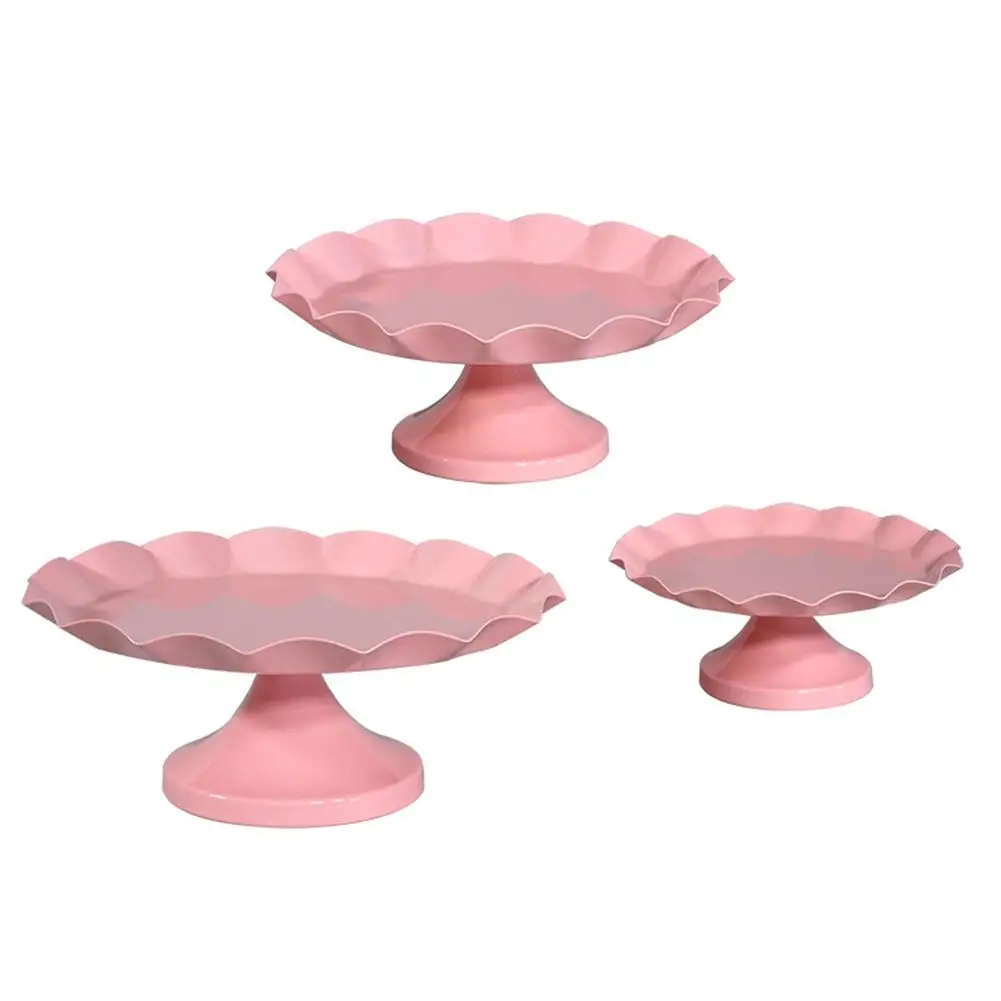 

Pink Cake Stand Cupcake Tray Metal Iron Cake Tools Dessert Plate Bake Tool Candy Wedding Decoration Party Snack Rack Tray
