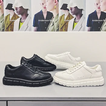 

Men's shoes 2020 New Spring and autumn British fashion trend white breathable small shoes for men platform shoes
