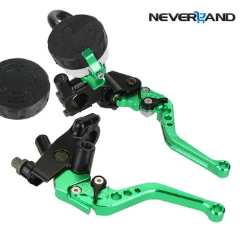 

Brake Clutch Master Cylinder Lever Green Adjustable Motorcycle Brake Clutch Levers Master Cylinder Reservoir Set for Kawasaki