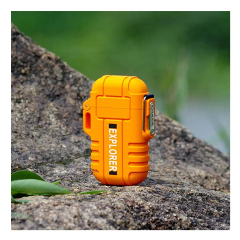 Водонепроницаемая плазменная USB-зажигалка перезаряжаемая двойная дуга для улицы