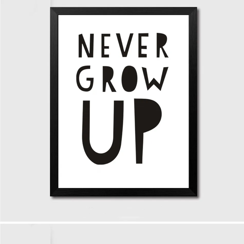 

English Proverbs Black And White Simple Creative Modern Decorative Painting Paintings Frameless Painting Poster Painting Core Ma