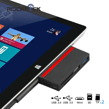 

Rocketek usb 3.0 multi Hub 5 in 1 memory card reader adapter SD/TF micro SD for Microfoft Surface Pro 3/4/5/6 laptop computer