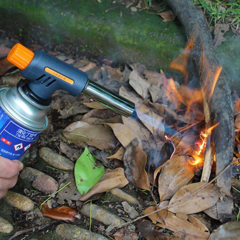 Профессиональное использование кулинарный бутан факел газовая зажигалка с регулируемым пламенем для пикника приготовления барбекю