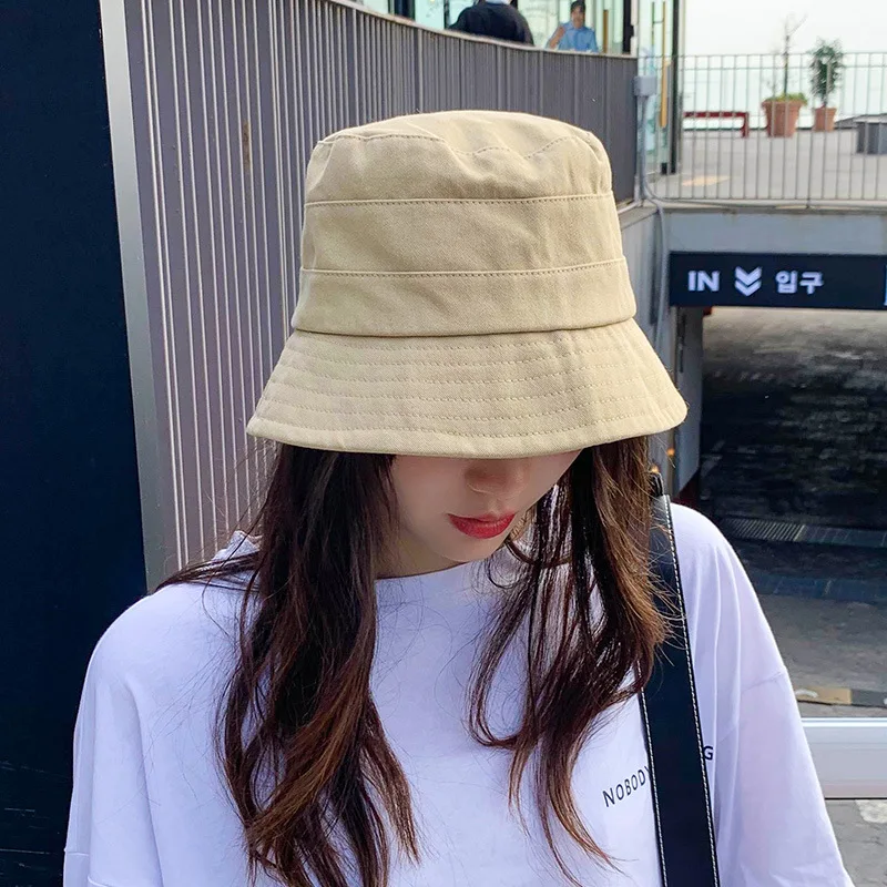 

Corduroy fisherman hat female Japanese big brim spring and autumn wild sun shade hat Korean net red ins basin hat