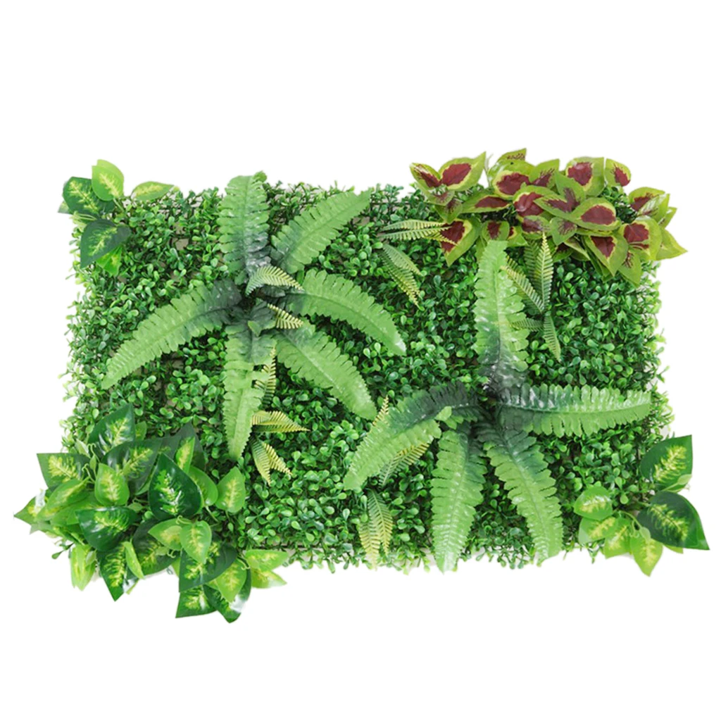 Artificial Hedge Indoor Outdoor Artificial Plants Flower Turf Lawn Topiary Greenery Wall Art Panels for Wedding Garden Yard