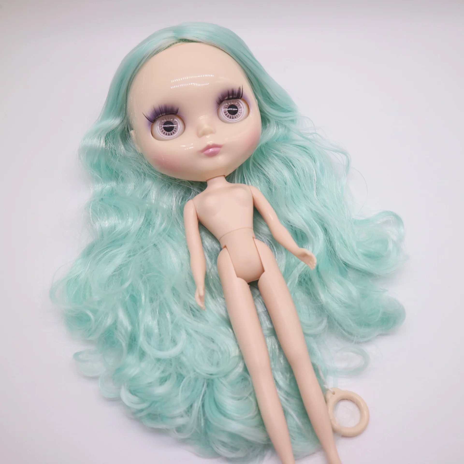 Blyth Обнаженная кукла с зелеными волосами большие глаза|blythe nude doll|nude dollblythe |